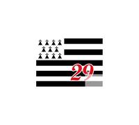 Drapeau Breton 29 - 15x11cm - Sticker/Autocollant