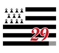 Drapeau Breton 29 - 29x21cm - Sticker/Autocollant