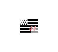 Drapeau Breton 44 - 10x7cm - Sticker/Autocollant