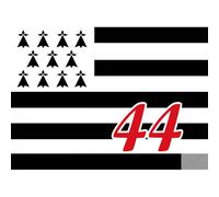 Drapeau Breton 44 - 29x21cm - Sticker/Autocollant