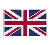 Drapeau britannique 3x5 pieds en tissu Oxford robuste pour l'extérieur, drapeau du Royaume-Uni avec œillets en laiton, couleurs vives et résistant à la décoloration