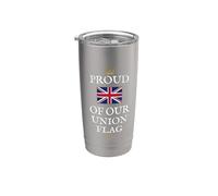 Drapeau britannique britannique Fière de notre Union Gobelet isotherme en acier inoxydable double paroi