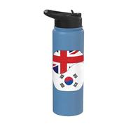Drapeau britannique Corée du Sud Drapeau Corée du Sud Stainless Steel Insulated Water Bottle