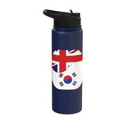 Drapeau britannique Corée du Sud Drapeau Corée du Sud Stainless Steel Insulated Water Bottle