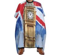Drapeau Britannique De Big Ben Unisexe Robe De Coiffure Professionnelle Capes De Coiffeur De Salon Résistant Aux Taches Cape De Barbier Pour Coupe De Cheveux Usage Domestique 168X140Cm