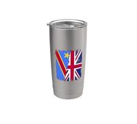 Drapeau britannique du Congo Congo - Patrimoine britannique congolais Gobelet isotherme en acier inoxydable double paroi