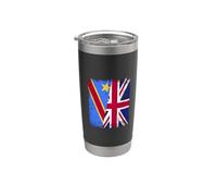Drapeau britannique du Congo Congo - Patrimoine britannique congolais Gobelet isotherme en acier inoxydable double paroi