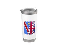 Drapeau britannique du Congo Congo - Patrimoine britannique congolais Gobelet isotherme en acier inoxydable double paroi