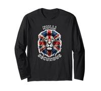 Drapeau Britannique et Grande-Bretagne Lion Nulli Secundus Second to None Manche Longue