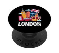 Drapeau Britannique Londres Angleterre Grande-Bretagne PopSockets PopGrip Adhésif