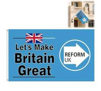 Drapeau britannique réformé 90 x 150 cm, Make Britain Great Again, drapeau britannique pour intérieur et extérieur, drapeaux d'extérieur de la liberté U/K, décalage britannique pour cours, jardins ou