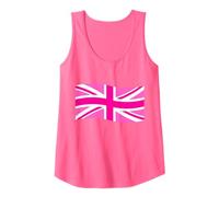 Drapeau Britannique Rose Union Jack en Rose pour Femmes, Filles Débardeur