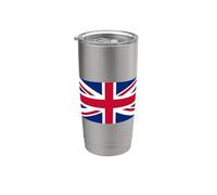 Drapeau britannique rouge blanc bleu Gobelet isotherme en acier inoxydable double paroi