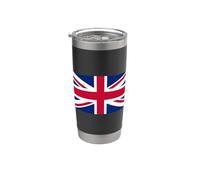 Drapeau britannique rouge blanc bleu Gobelet isotherme en acier inoxydable double paroi