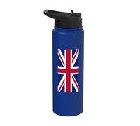 Drapeau britannique rouge blanc bleu Stainless Steel Insulated Water Bottle