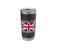 Drapeau britannique Union Jack Unite The Kingdom Gobelet isotherme en acier inoxydable double paroi