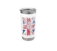 Drapeau britannique vintage Union Jack Grande-Bretagne Gobelet isotherme en acier inoxydable double paroi