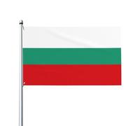 Drapeau bulgare décoratif sur un seul côté de 0,9 x 1,5 m à suspendre dans la pelouse extérieure et intérieure balcons