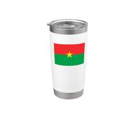 Drapeau Burkinabé du Burkina Faso Gobelet isotherme en acier inoxydable double paroi