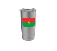 Drapeau Burkinabé du Burkina Faso Gobelet isotherme en acier inoxydable double paroi