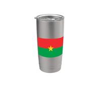Drapeau Burkinabé du Burkina Faso Gobelet isotherme en acier inoxydable double paroi