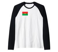 Drapeau Burkinabé du Burkina Faso Manche Raglan