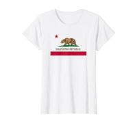 Drapeau californien T-Shirt Graphique avec Valeur, Femme, Blanc, M