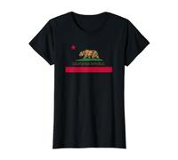 Drapeau californien T-Shirt Graphique avec Valeur, Femme, Noir, M