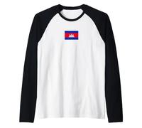 Drapeau cambodgien du Cambodge Manche Raglan