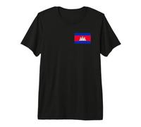 Drapeau cambodgien du Cambodge T-Shirt Haut de Gamme