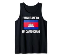 Drapeau Cambodgien I'm Not Angry Cambodge Débardeur