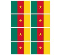 Drapeau Cameroun (8 Fois 9.5x6.3cm) - Sticker/Autocollant