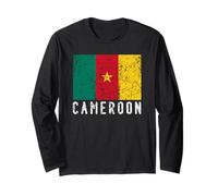Drapeau Cameroun Vieilli pour Hommes, Femmes, Enfants Manche Longue