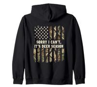 Drapeau Camouflage « Sorry I Can't It's Deer Season » Sweat à Capuche