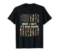 Drapeau Camouflage « Sorry I Can't It's Deer Season » T-Shirt
