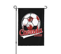 Drapeau Canada 2026, supporter de football, Coupe du monde 2026, pays hôte, bannière double face 12 x 18 pouces (3,65 x 4,57 m), sans mât