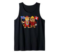 Drapeau Canada Congo Racines canadiennes-congolaises Débardeur