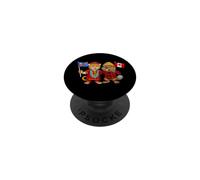 Drapeau Canada Congo Racines canadiennes-congolaises PopSockets PopGrip Adhésif