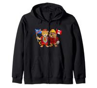 Drapeau Canada Congo Racines canadiennes-congolaises Sweat à Capuche