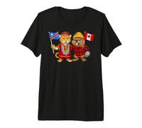 Drapeau Canada Congo Racines canadiennes-congolaises T-Shirt Haut de Gamme