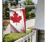 Drapeau canadien 61 x 91 cm pour extérieur et intérieur - Pour le printemps, l'été, l'automne, l'hiver - Drapeaux de jardin avec œillets verticaux double face - Pour décorations de cour