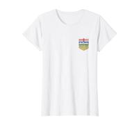 Drapeau Canadien de l'Alberta Edmonton Calgary T-Shirt Graphique avec Valeur, Femme, Blanc, L
