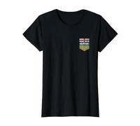 Drapeau Canadien de l'Alberta Edmonton Calgary T-Shirt Graphique avec Valeur, Femme, Noir, S