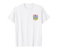 Drapeau Canadien de l'Alberta Edmonton Calgary T-Shirt Graphique avec Valeur, Homme, Blanc, S
