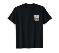 Drapeau Canadien de l'Alberta Edmonton Calgary T-Shirt Graphique avec Valeur, Homme, Noir, M