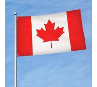 Drapeau canadien imprimé 1,5 x 0,9 m, drapeau décoratif simple face, accroché sur la pelouse intérieure et extérieure balcons