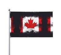 Drapeau canadien. Imprimé sur un seul côté, 0,9 x 1,5 m, léger et fluide, adapté pour une utilisation en intérieur et en extérieur.