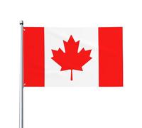 Drapeau canadien. Imprimé sur un seul côté, 0,9 x 1,5 m, léger et fluide, adapté pour une utilisation en intérieur et en extérieur.
