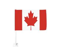 Drapeau canadien pour voiture - Clip pour fenêtre extérieure - 30 x 45 cm - Double face - Décoration de voiture
