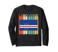 Drapeau Cap-Vert Cape Retro Island Pride Heritage Africa Love Manche Longue